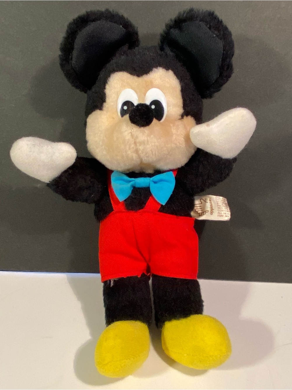 *SALE* Vintage Applause Mickey Mouse Plush w/Blue Bowtie Approx 8”